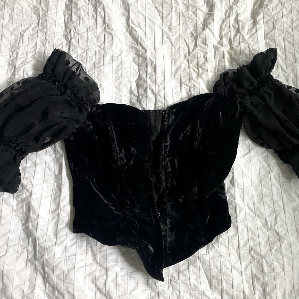 Vintage velvet corset